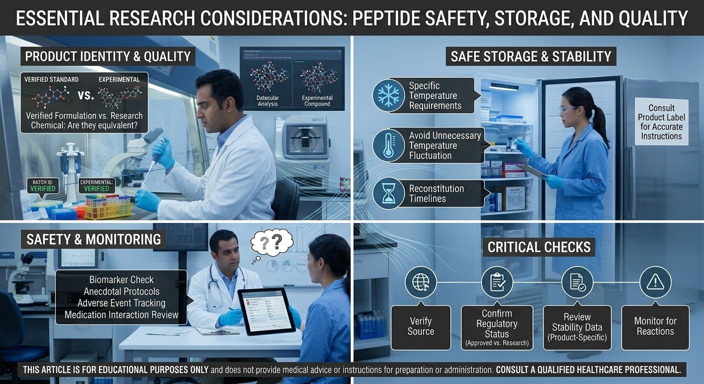 Peptide Safety, Storage, and Product Quality